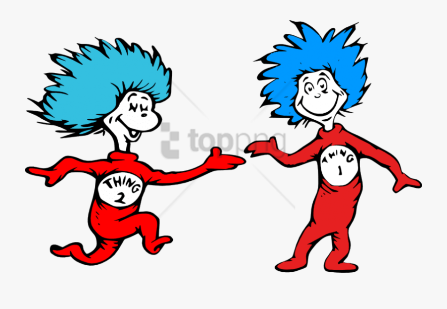 Dr Seuss Thing 1 And Thing 2 Clipart , Png Download - Thing 1 And Thing 2 Png, Transparent Clipart