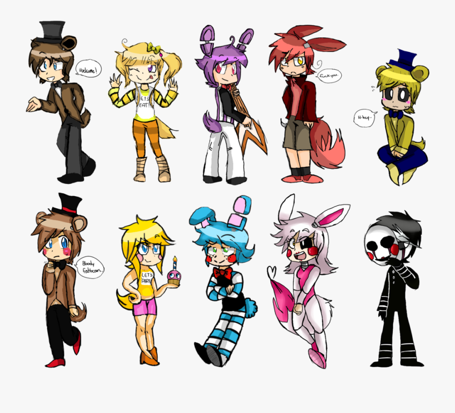 Five Nights At Freddy's En Humanos, Transparent Clipart
