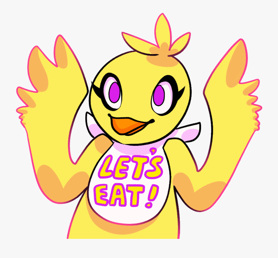 Lets Eat Five Nights At Freddy"s 2 Pink Yellow Text - Drawing Cute Five Nights At Freddy's Foxy, Transparent Clipart
