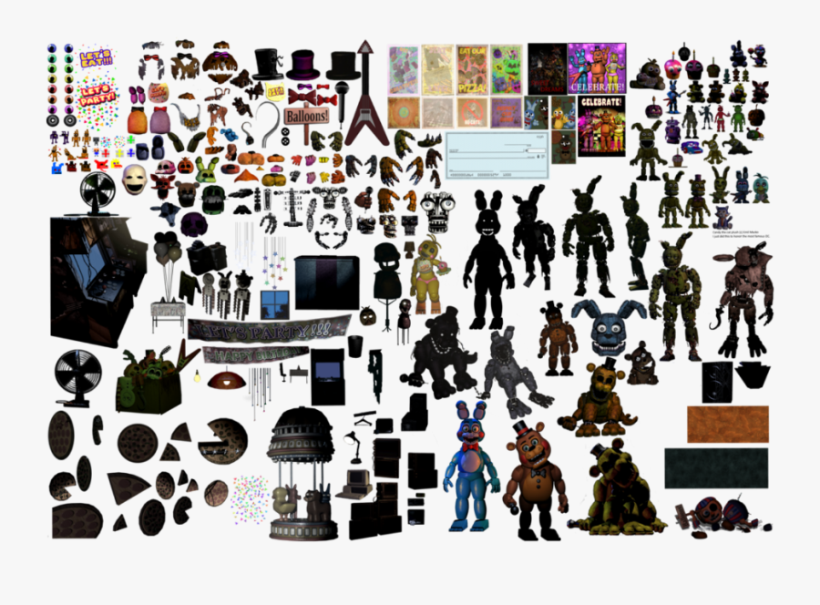 Fnaf Photoshop Resources Clipart Five Nights At Freddy"s - Piezas De Animatronicos Fnaf, Transparent Clipart