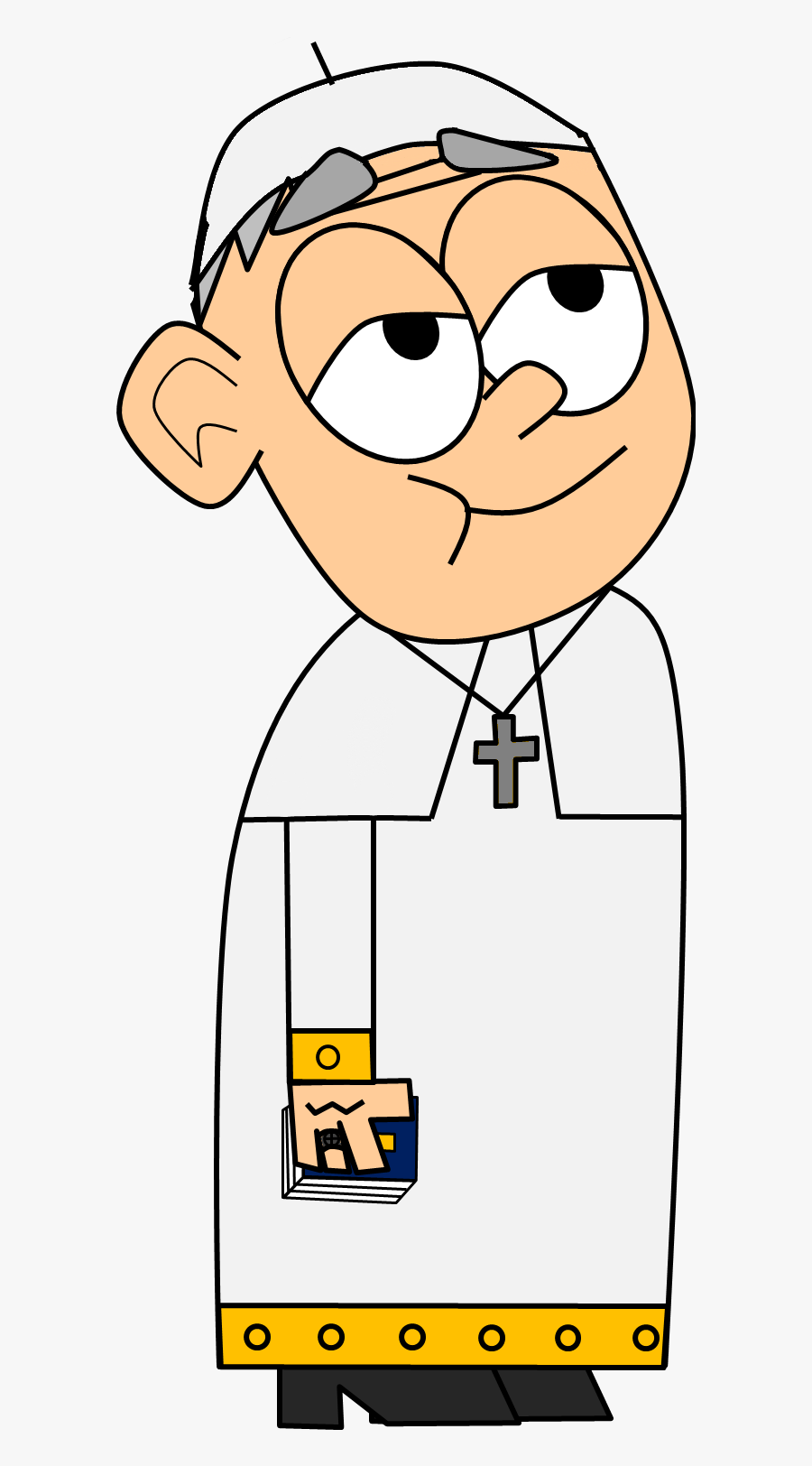 Pope Francis Vector - Pope Cartoon Png, Transparent Clipart