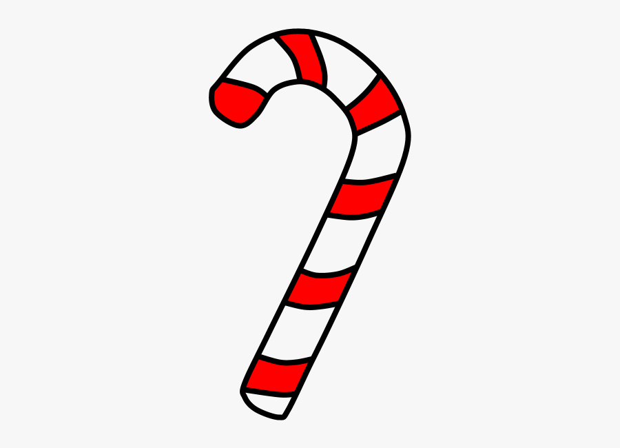 Candy Cane, Red, White - Candy Cane, Transparent Clipart