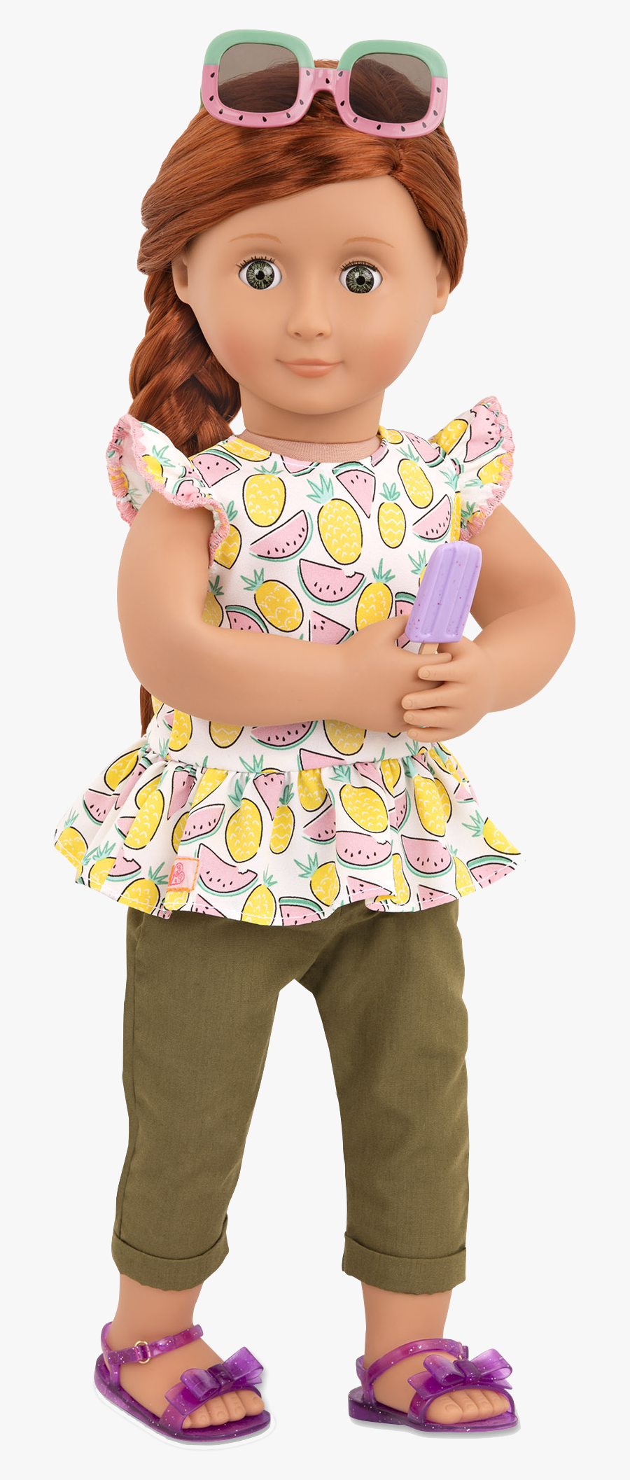 Cutie Fruity Outfit Sia Holding Popsicle - Doll, Transparent Clipart