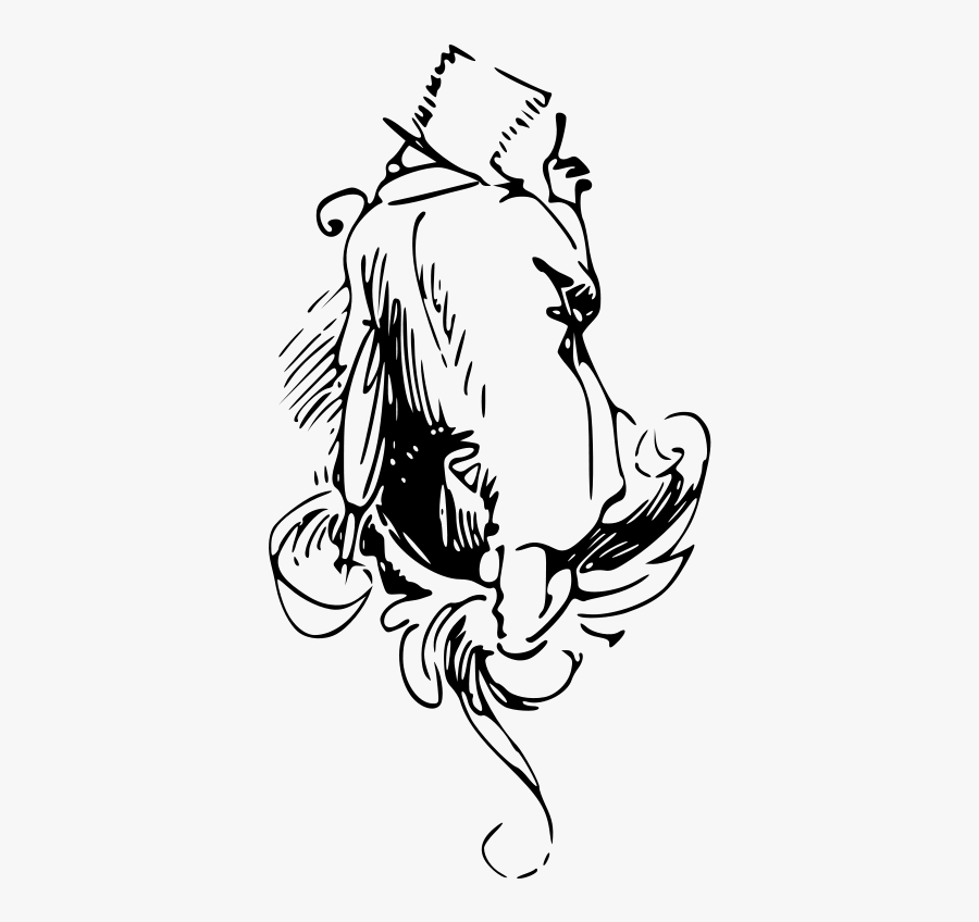 W Busch Der Haarbeutel 03 - Illustration, Transparent Clipart