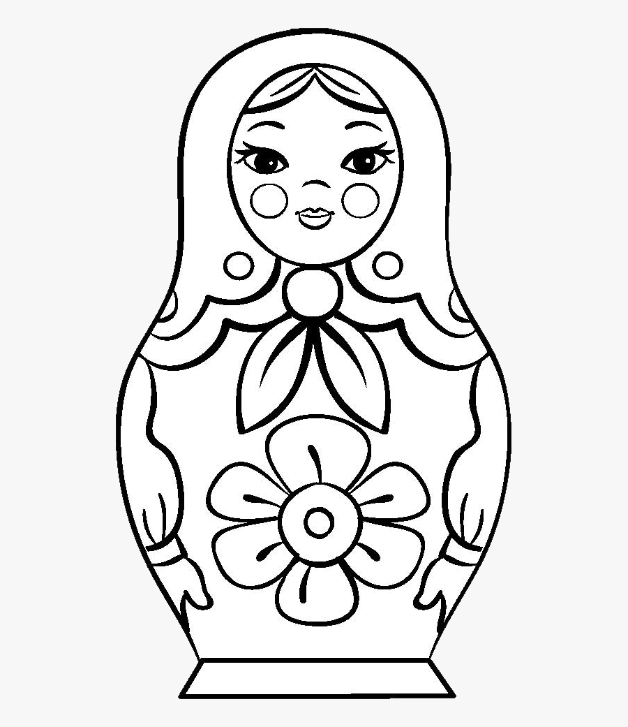 Matryoshka Doll Png - Матрешка Раскраска Для Самых Маленьких, Transparent Clipart