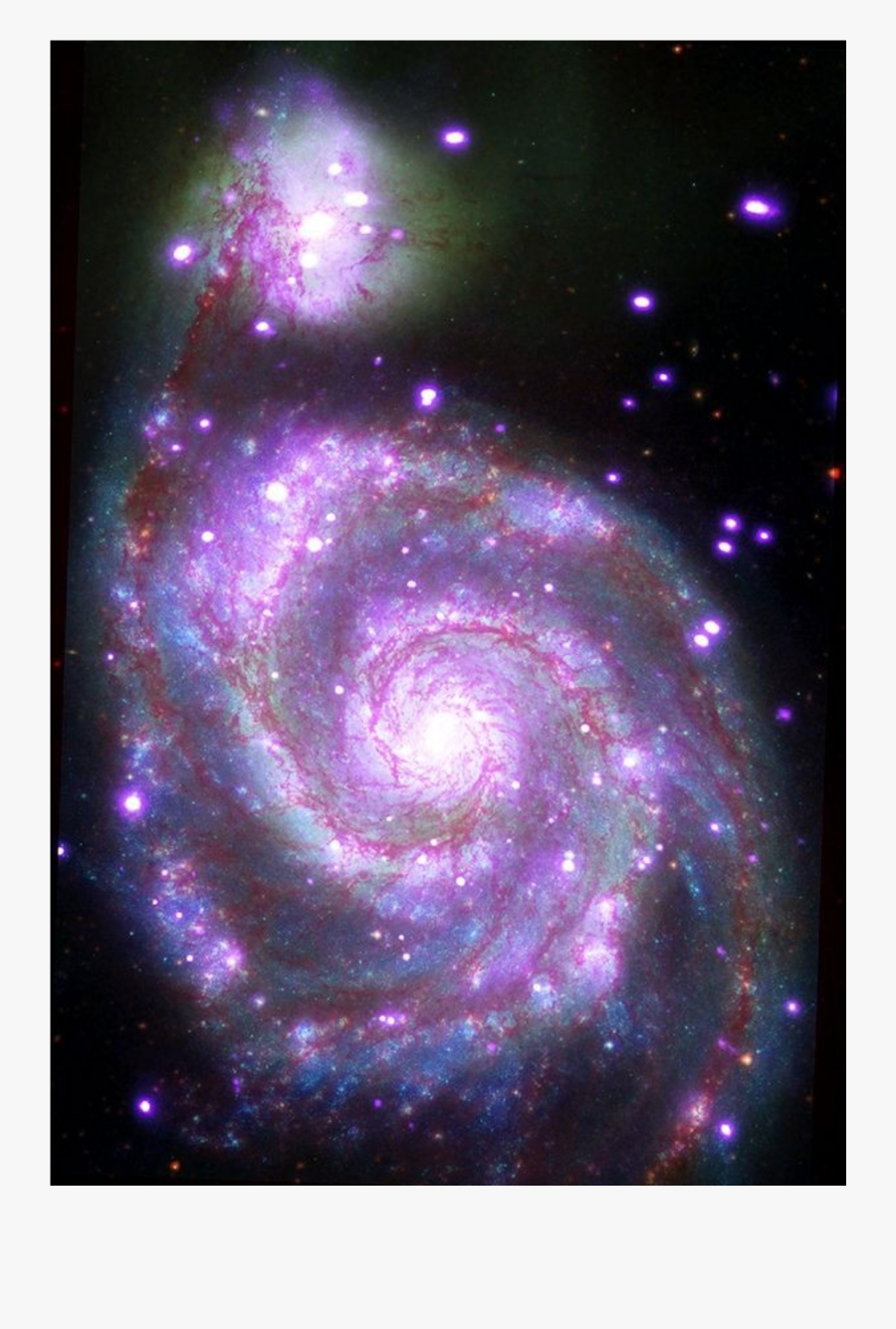 Clip Art Galaxy Space Background - Whirlpool Galaxy, Transparent Clipart