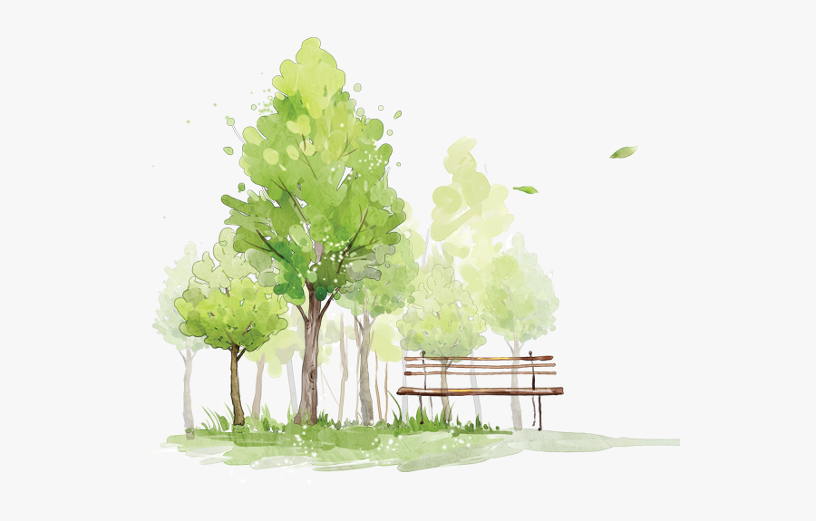 Sketch To Paint Trees Watercolor How In Clipart - Watercolor Tree Png, Transparent Clipart