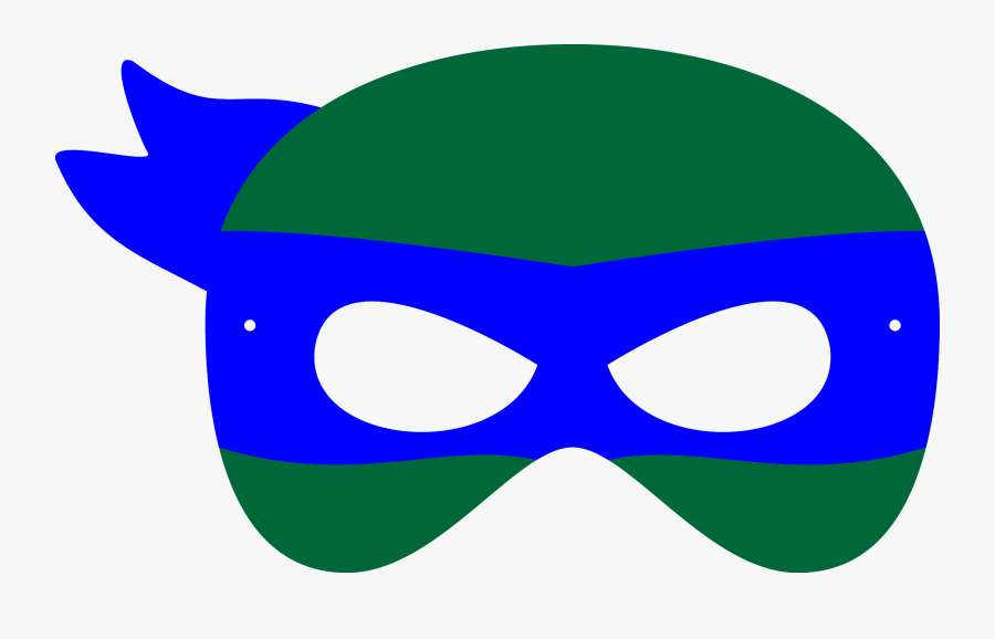 Mask Clipart Ninjago - Teenage Mutant Ninja Turtle Leonardo Mask Cutout, Transparent Clipart