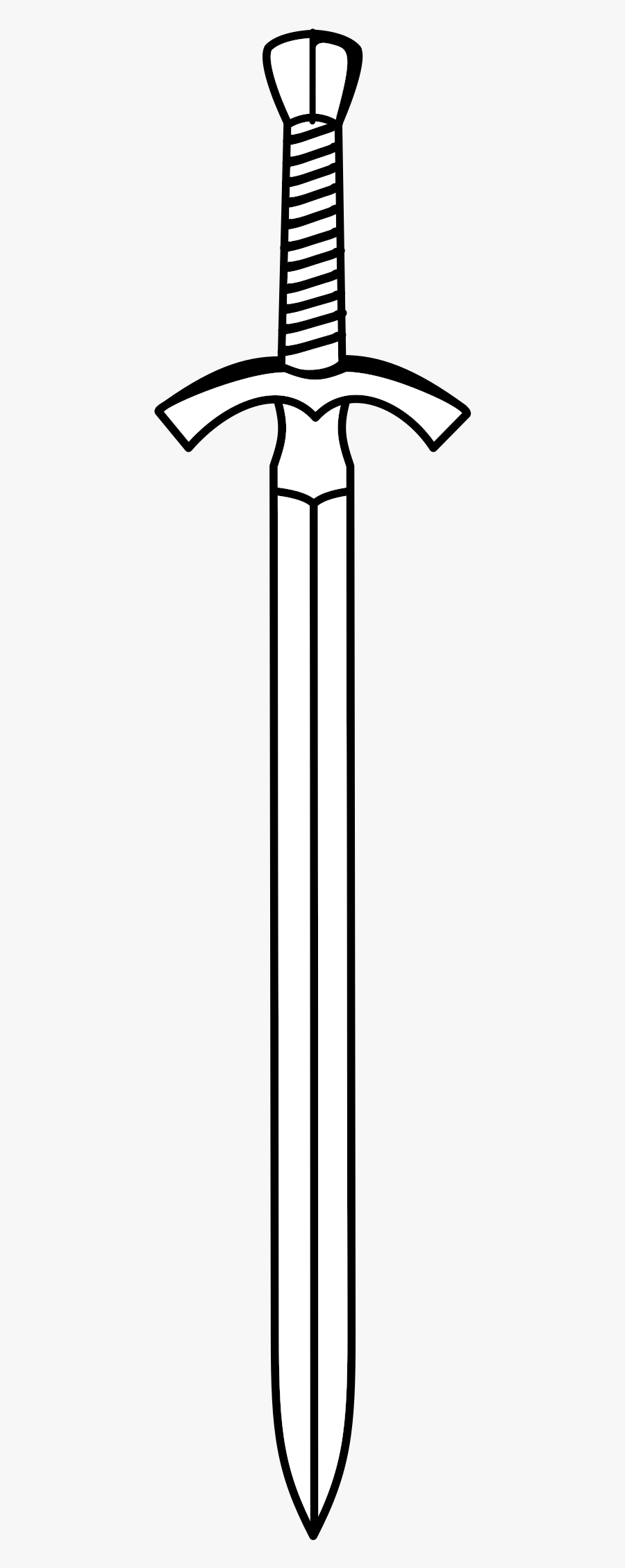 Black And White Transparent - Black And White Sword, Transparent Clipart