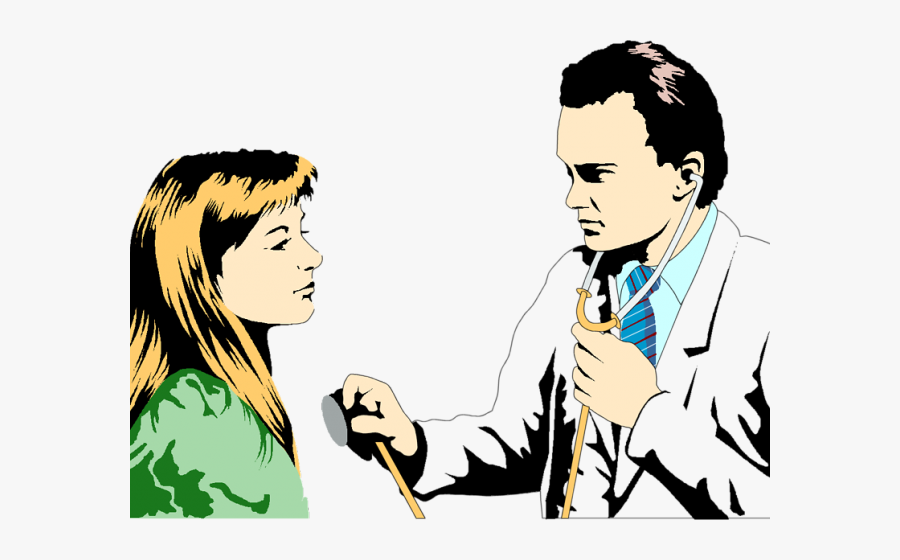 Transparent Female Doctor Clipart - Transparent Doctor And Patient Clipart, Transparent Clipart