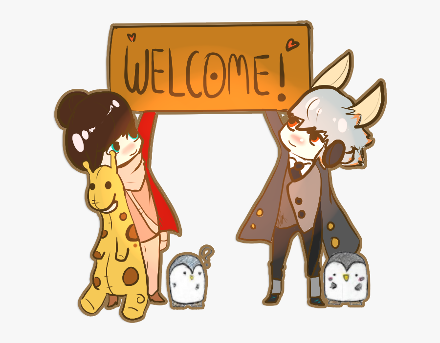 Anime Clipart Profile - Anime Girl Welcome Sign, Transparent Clipart