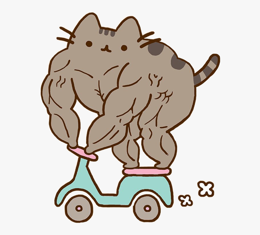 Transparent I"m Sorry Clipart - Muscular Pusheen, Transparent Clipart