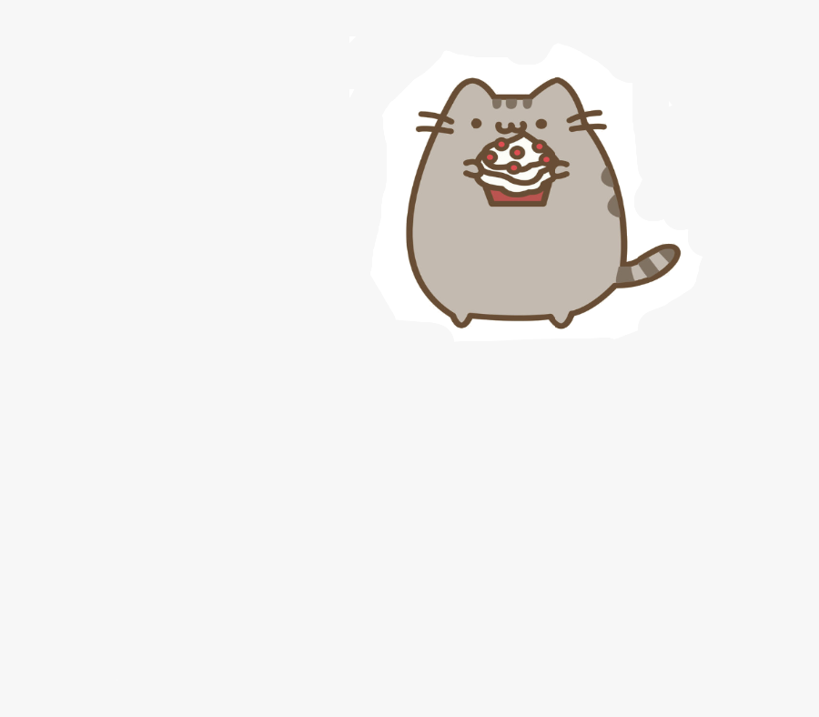 Pusheen Eating French Fries, Transparent Clipart