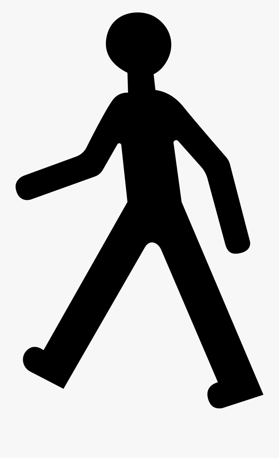 Vector Graphics Clip Art Silhouette Portable Network - Clipart Pedestrian, Transparent Clipart