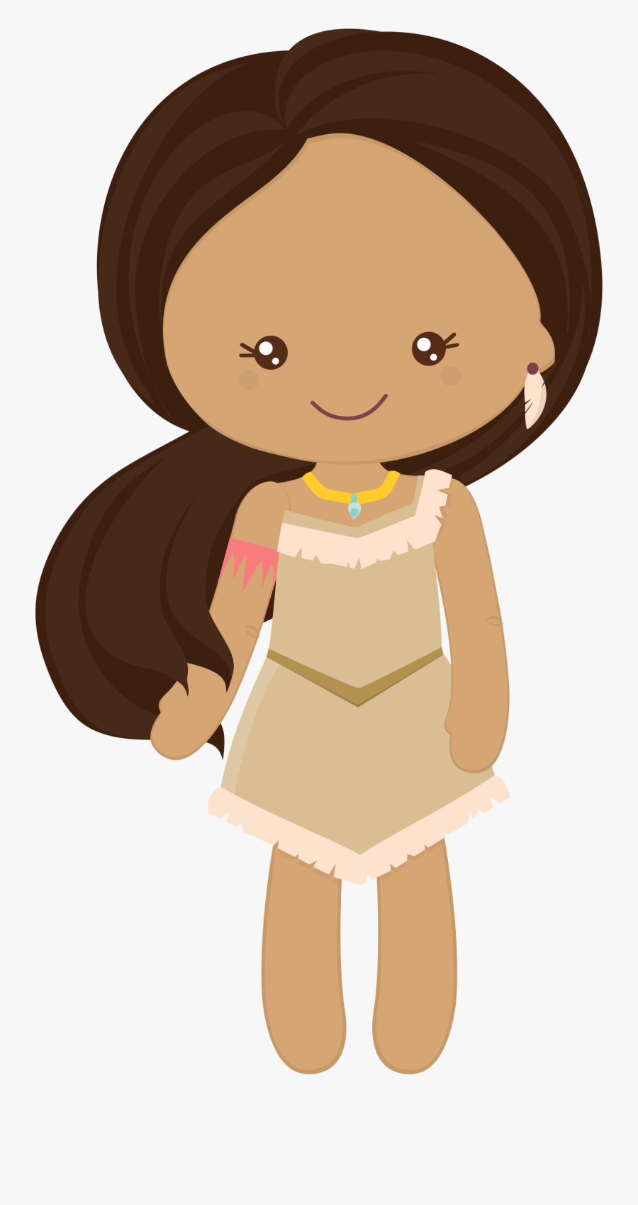 Pocahontas Little E Grafos - Little Princess Disney Png, Transparent Clipart