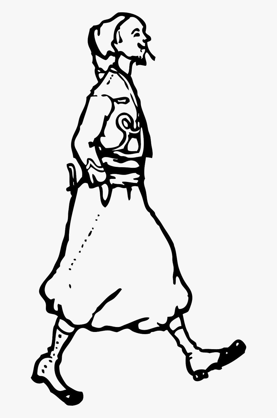 Lady Woman Person Free Picture - Outline Of A Woman Walking, Transparent Clipart