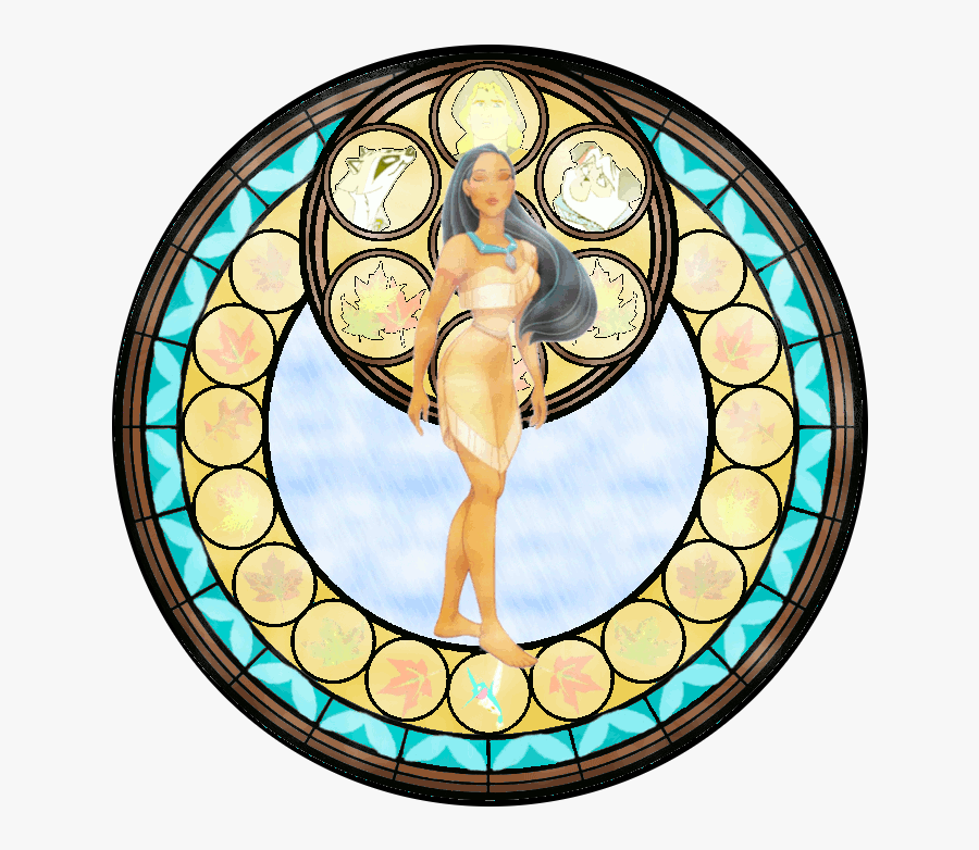 Disney Princess Images Kingdom Hearts-pocahontas Hd - Disney Castle Stained Glass, Transparent Clipart