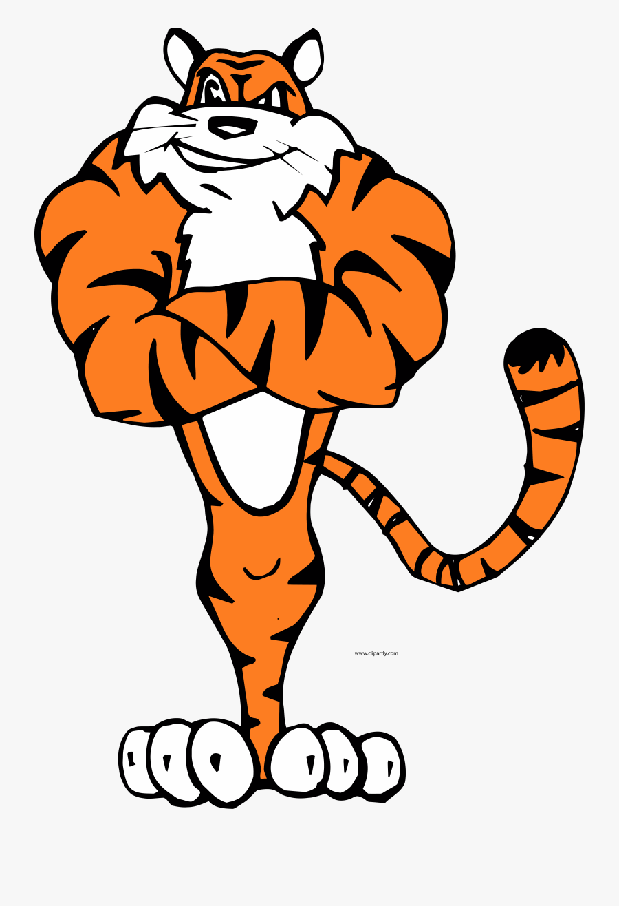 Cute Tiger Cartoon Drawing, Transparent Clipart