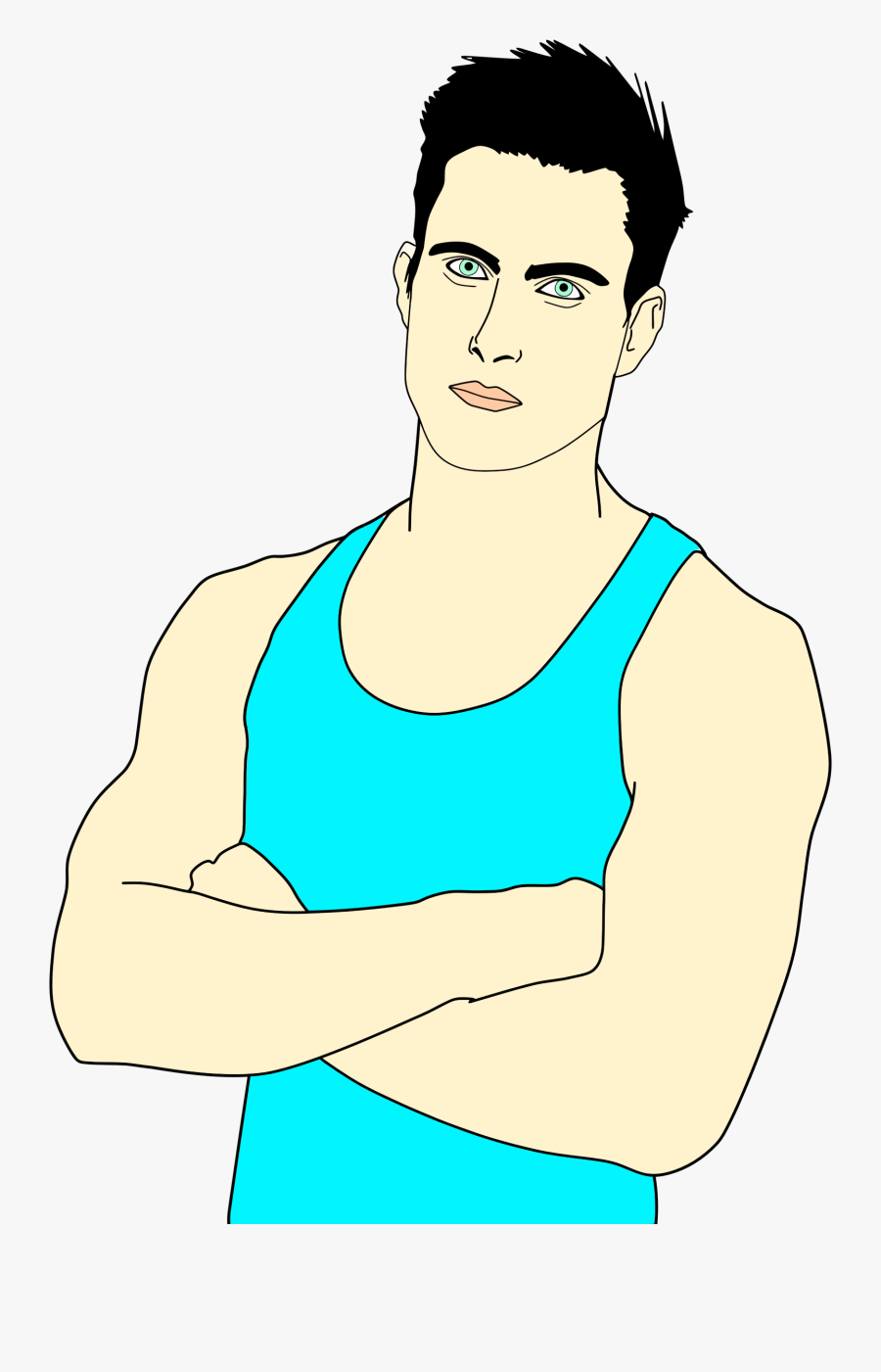 Transparent Young Man Png - Clip Art Tank Tops, Transparent Clipart
