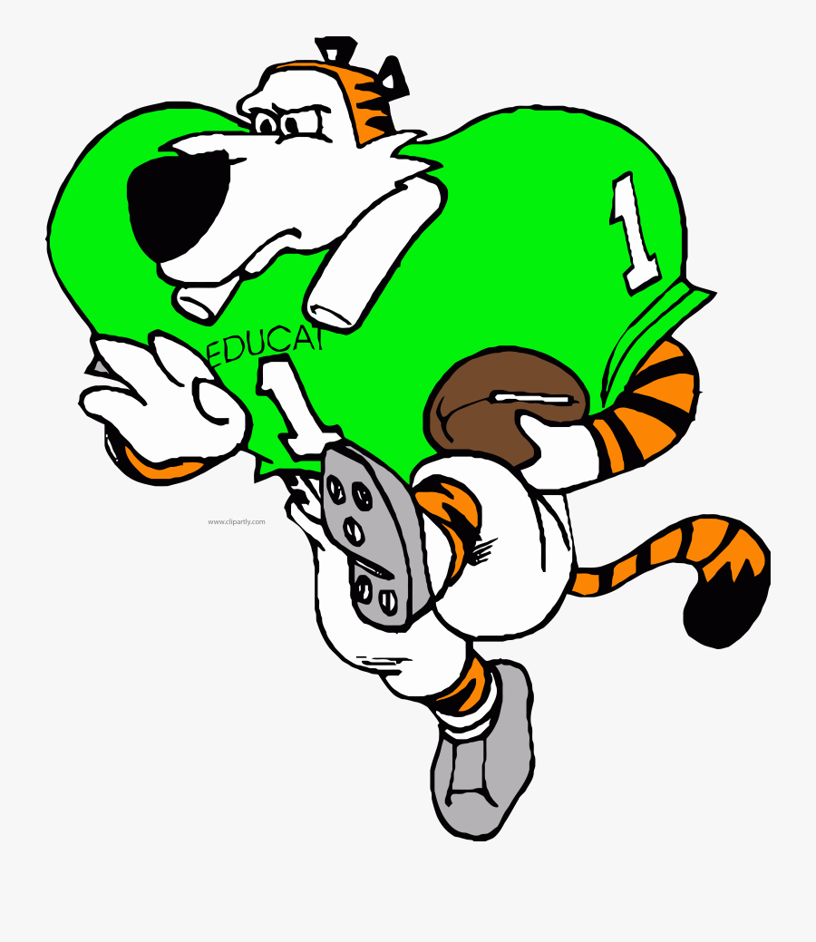 Transparent Football Cartoon Clipart - Cartoon Football Player, Transparent Clipart