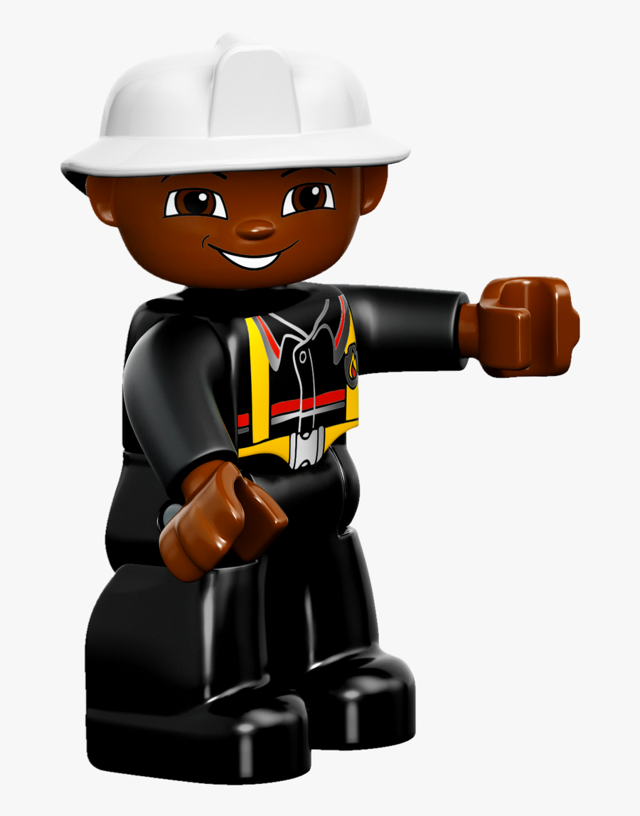 Black Lego Construction Worker, Transparent Clipart