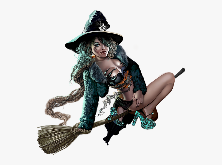 Witch Broom, Illustration Girl, Girl Illustrations, - Illustration, Transparent Clipart