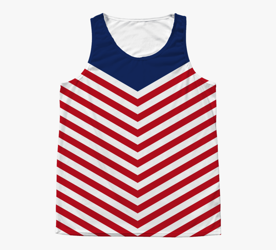 Stars And Stripes 4th Of July Tanktop Girl - Zig Zag Pattern Green, Transparent Clipart