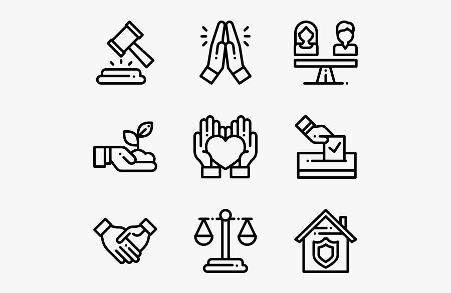 Peace & Human Rights - Medieval Icons, Transparent Clipart
