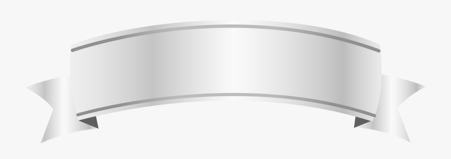Transparent Silver Bullet Clipart - Ribbon Banner Png Transparent Silver, Transparent Clipart