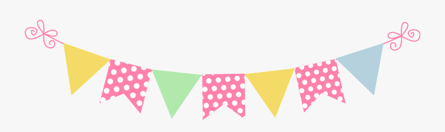 Transparent Polka Dot Triangle Banner Clipart - Bunting Clipart No Background, Transparent Clipart
