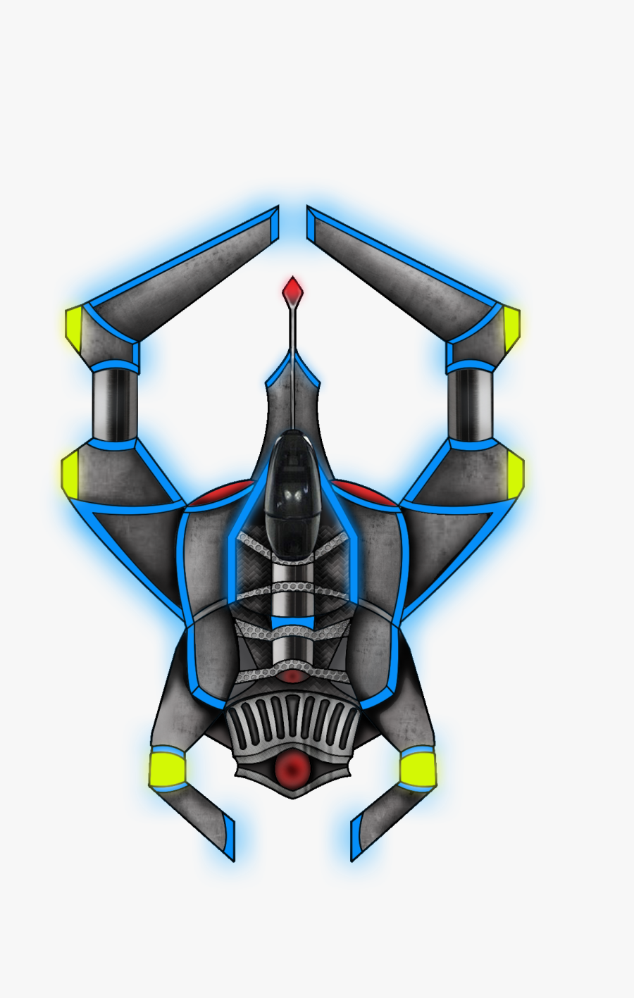 2d Space Ship Png Banner Black And White Library - 2d Space Ship Png, Transparent Clipart