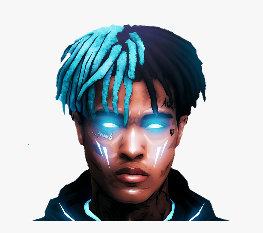 #xxxtentacion #glow #glowingeyes #blue, Transparent Clipart