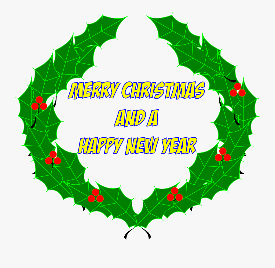 Clip Art Holly Wreath Clip Art, Transparent Clipart