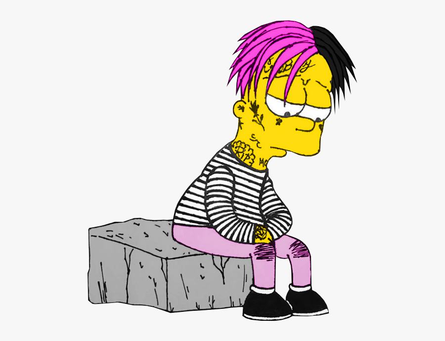 Xxxtentacion And Trippie Redd - Lil Peep Bart Simpson, Transparent Clipart