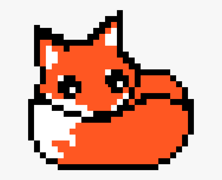 Minecraft Pixel Art Fox Clipart , Png Download - Easy Pixel Art Cat, Transparent Clipart