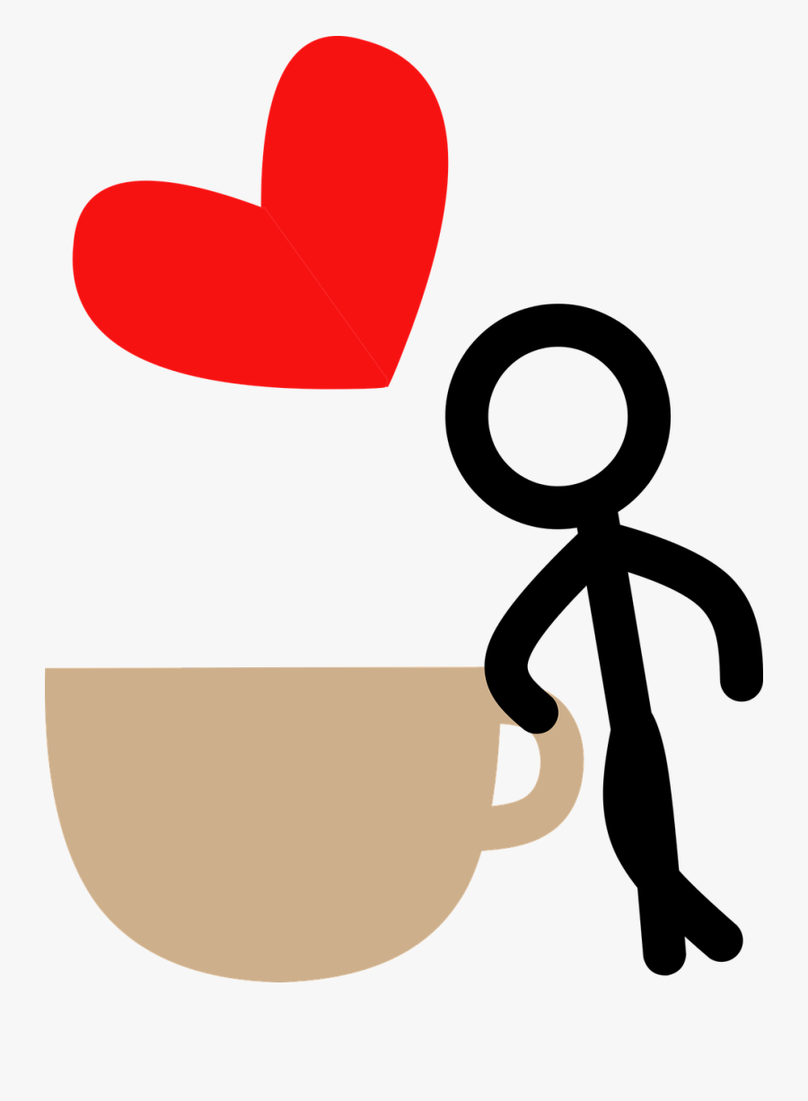 Weight Clipart Stickman - Stick Figure Drinking Coffee, Transparent Clipart