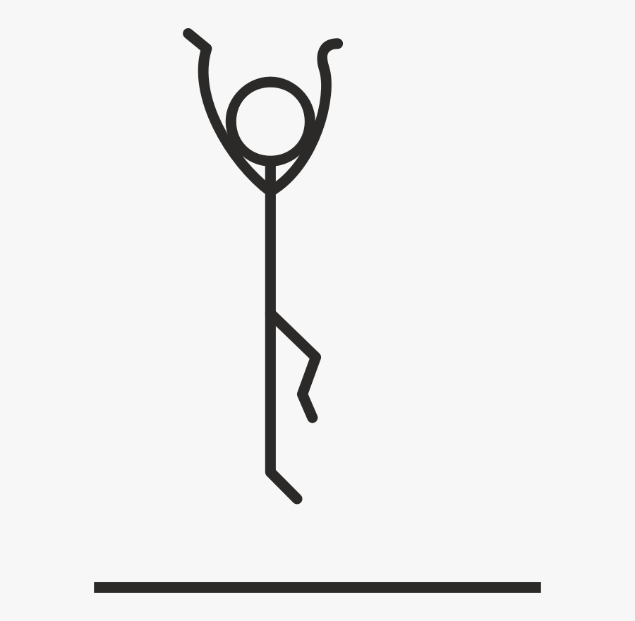 Transparent Man Jumping Png - Stick Figure Jumping, Transparent Clipart