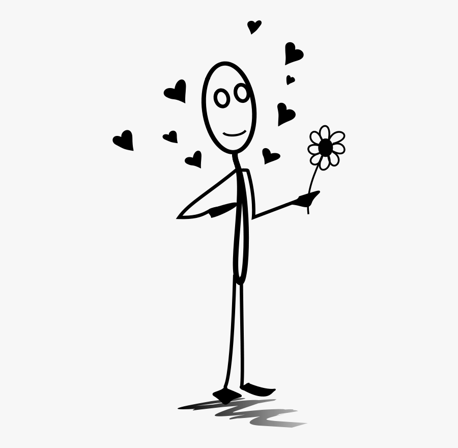 Al In Love - Stick Figures In Love Gif, Transparent Clipart