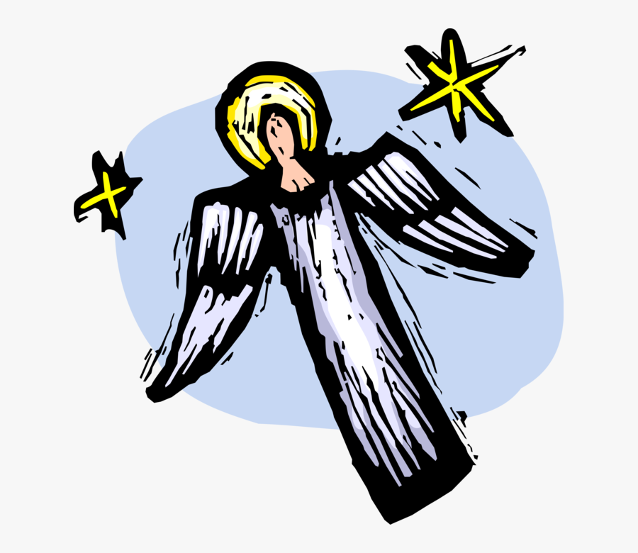 Vector Illustration Of Christian Spiritual Angel With - Angel Spiritual Clipart, Transparent Clipart