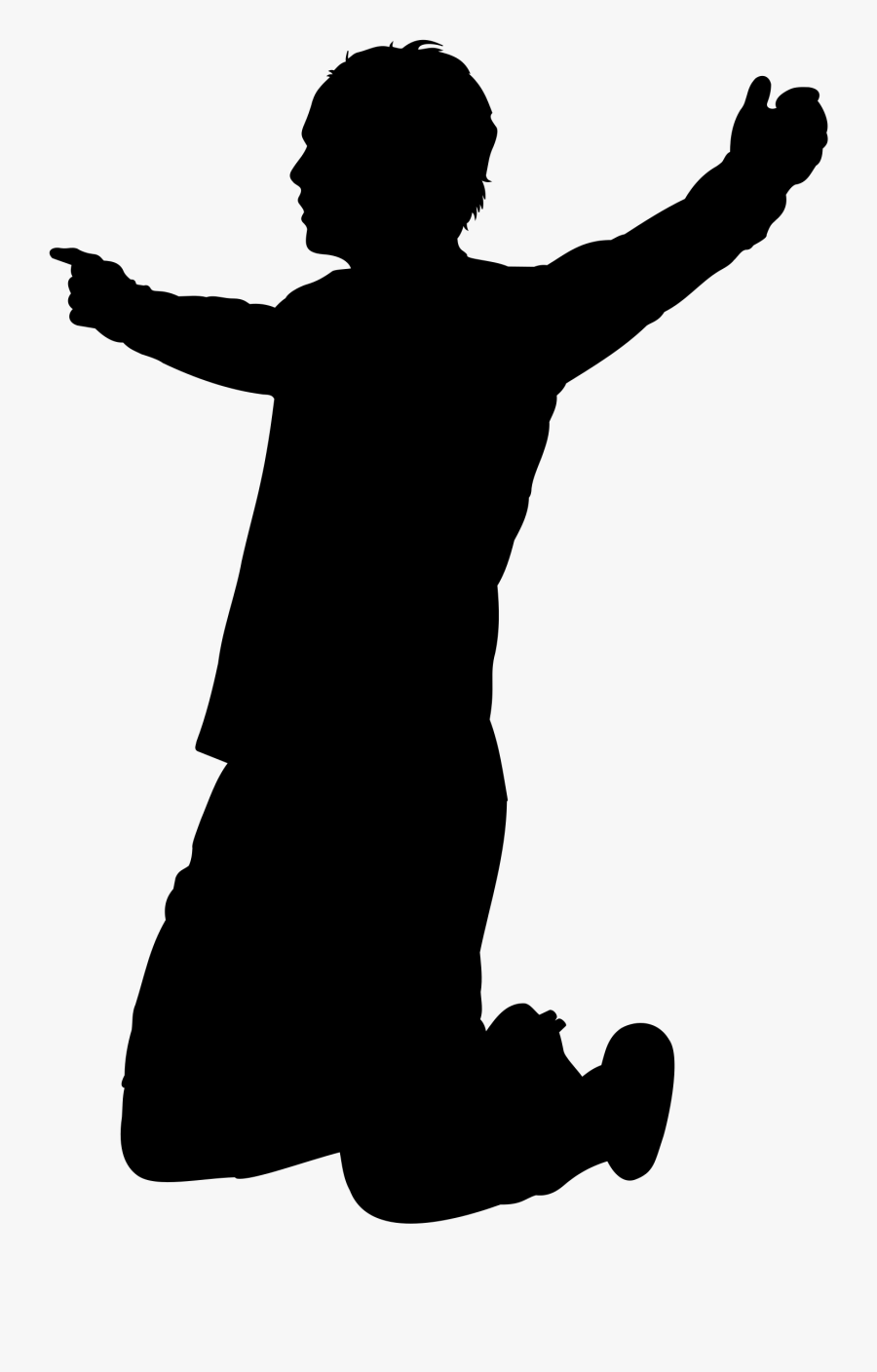 Football But Clip Art - Man With Arms Out Silhouette, Transparent Clipart