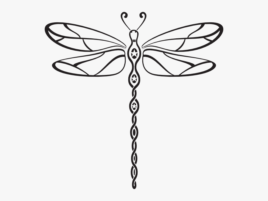 Free Dragonfly Clipart Black And White, Transparent Clipart