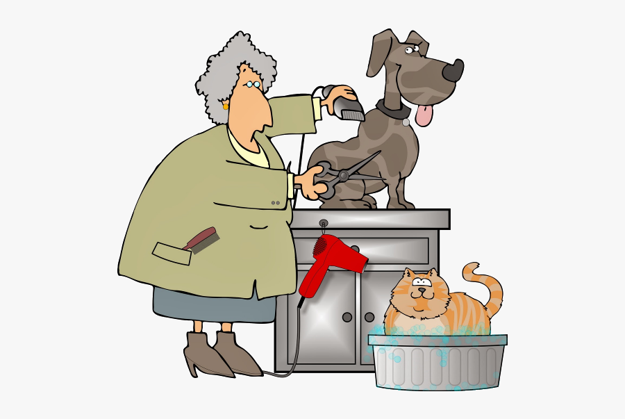 Pet Grooming Cliparts - Pet Groomer, Transparent Clipart