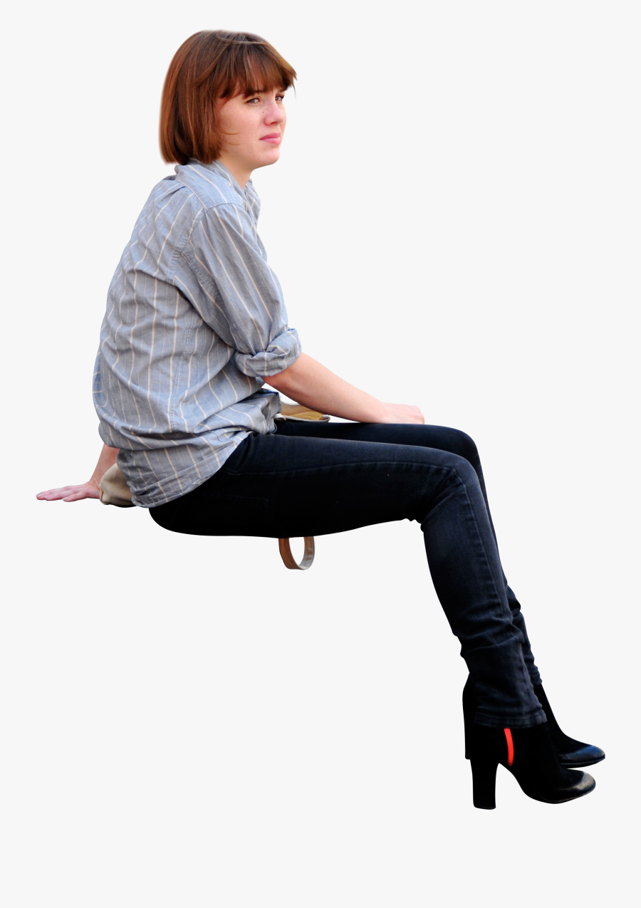 Clip Art Girl Sitting On Knees - Woman Png Sitting , Free Transparent