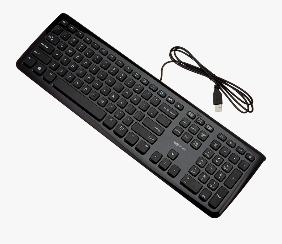 Keyboard Png Transparent Images Free Download - Amazonbasics Wired Keyboard, Transparent Clipart