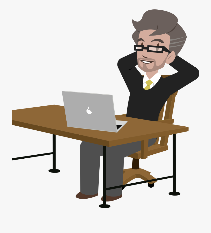 Organized Clipart Organized Desk - Accountant Cartoon, Transparent Clipart