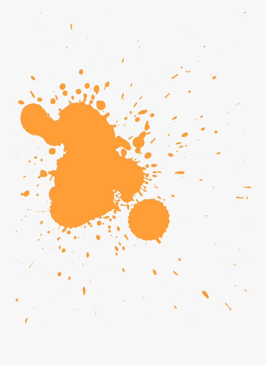 Color Splat Transparent Clipart - Transparent Orange Paint Splatter, Transparent Clipart