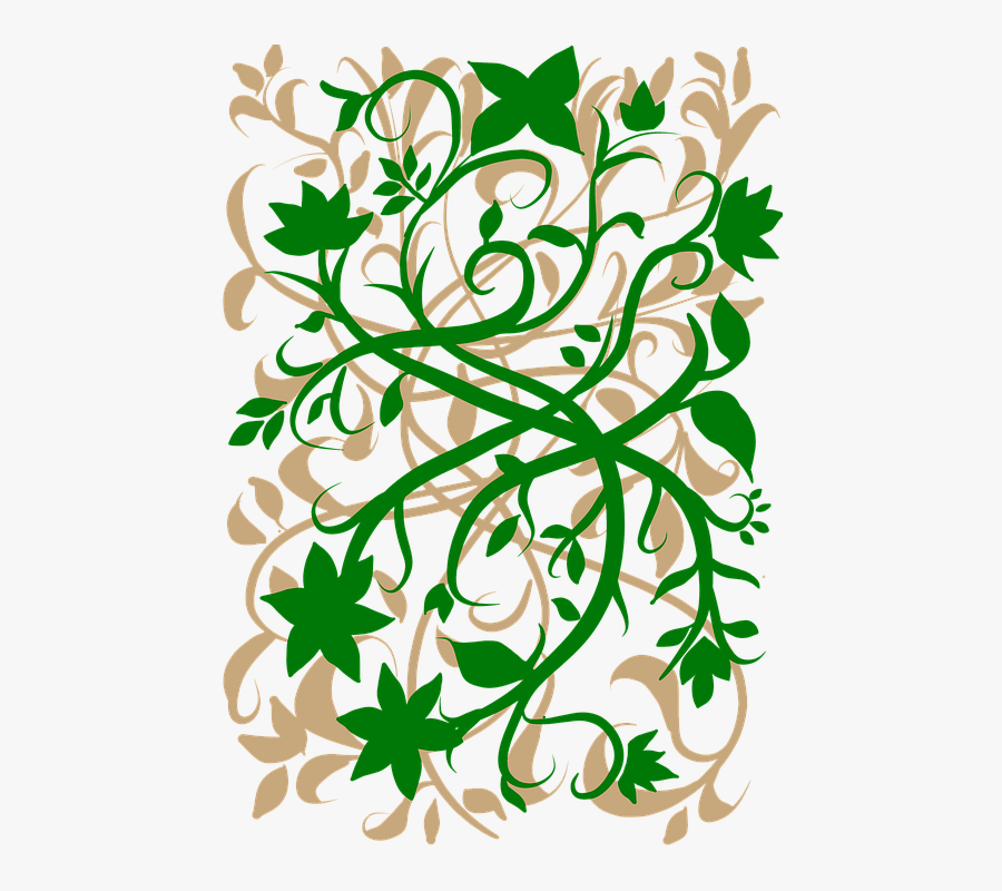 Flower, Vectoring, Clipart, Pattern, Background, Green - Desen Clipart, Transparent Clipart