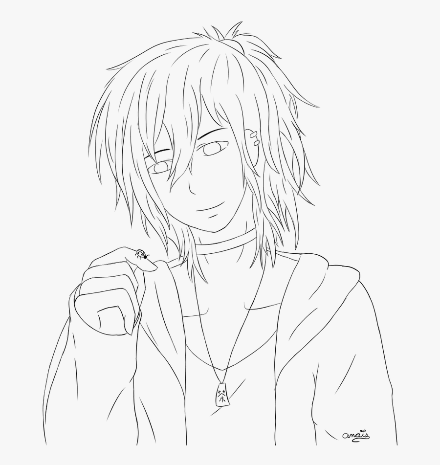 Combing Hair Lineart - Line Art, Transparent Clipart