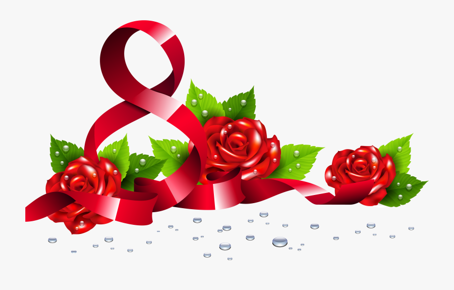 8 March Women's Day, Transparent Clipart