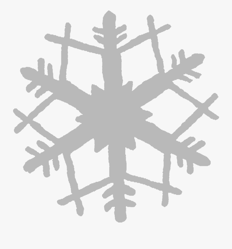 Snowflake Image Winter Illustration - Gray Snowflake Silhouette, Transparent Clipart